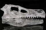Carved Quartz Crystal Dinosaur Skull - Huge #199462-3